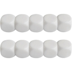 10 tk valged t&auml;ringukuubikud kuuepoolsed &uuml;marate nurkadega t&auml;ringud 16 mm akr&uuml;&uuml;list t&auml;ringud klassiruumi lauam&auml;ngu kleebis 1.6cm valge