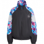 Adidas Stella McCartney Koost&ouml;&ouml; S&uuml;gis/Talv 2024 Br&auml;ndi Logo Moodne Seisukrae Retro Spordi Pikkade Varrukatega Jakk Naiste Jakk Sinakasroheline Must IW9848 XS