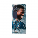Coque Oppo A17 Vinicius JR Real Madrid Bleu Wallpaper Maniacase