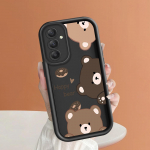 Pehme silikoonist ruudukujulise redeliga printimismustriga telefoni korpus T&auml;iskaanega kaamera p&otilde;rutuskindel kaitse kummist &uuml;mbris Samsungile Samsung A21S must