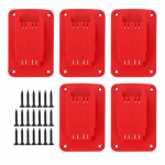 Masinahoidla riiuli seinakinnitus 5X akuhoidja puurihoidla Lihtne paigaldada 18 V akut&ouml;&ouml;riistad Fikseeritud statiivkinnitus punane