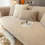 Super Soft Rabbit Plush tepitud diivani r&auml;tik Talvine soe paks pl&uuml;&uuml;sist diivanikate L-kujuline sektsiooniline libisemisvastane diivanikate 70x70