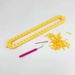 Kudumiskangas DIY k&auml;sit&ouml;&ouml; kudumine kangastelgede plastikust pompom sokkk&uuml;bar Sall &otilde;mblust&ouml;&ouml;riist sallide valmistaja heegeldatud pika varrega kudumist&ouml;&ouml;riist