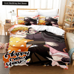 3D Anime Kawaii T&uuml;drukud Out Of The blade Voodipesukomplektid Tekikott Komplekt Padjap&uuml;&uuml;rikuga &Uuml;heinimese T&auml;is Suur Kuningas Voodipesu Voodipesu EU single(135x200cm) beige