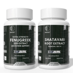 Toetage naiste tervist Organic Shatavari, Fenugreek Cap Harmonal Balance Pack = 60 Capsules