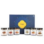 Fabeato Premium erisort 6 maitsestatud p&auml;hklit segatud kuivatatud puuviljadega kinkekarp Diwali jaoks 650g| T&auml;iuslik pidulik kingitus l&auml;hedastele| Ettev&otilde;tte kingitused