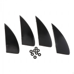 4x Kiteboard Fin Surfboard Fins Easy to Install Spare Replacement Wakeboard Surf for