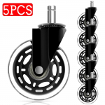 5 tk Universaalsed M&ouml;&ouml;bli Rattad 3-tollised Kummist 360 Kraadi P&ouml;&ouml;rlevad Ohutud Rullid Vaikne Veeremine Kontoritooli Rattaid 10MM must