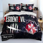 3D R-Resident Evil Games Gameri voodipesukomplekt, tekikate voodikomplekt tekikate, padjap&uuml;&uuml;r, &uuml;lisuur kaheinimesevoodiga voodipesukomplekt poistele 135x200cm 2pcs