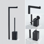 must tualettpintsli ja tualettpaberi hoidikuga Kerge luksus Marmorist tualettpaberi hoidik tualettpintsli 2-in-1 Roostevaba teras