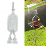 Aquarium Glass Feeder Fishtank Supplies Easy to Use Hang on Feeding Station for Goldfish Oval