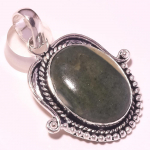 Green Opal Gemstone Handmade Ethnic Engagement Gift Jewelry Pendant 2.3 j4u52