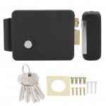 DC12V Elektriline Ukse Lukk &Uuml;hendusvarras Integreeritud Juurdep&auml;&auml;sukontrollis&uuml;steem Parempoolne Avanev Must