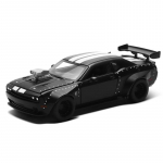 1/36 skaala Dodge Challenger modifitseeritud auto sportauto asendusmudel laste ja poiste m&auml;nguauto kollektsiooni kaunistus must