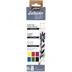 Peinture pour tissus clairs - PEBEO - Setacolor Set Initiation - 6 couleurs opaques