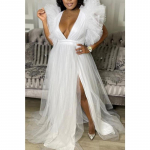 Naiste kevad- ja suvekleit &Otilde;htukleit avar, suur kiiksuga v&otilde;rkkleit Suures suuruses kommunikleit peokleit 2XL roosa