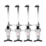 Baaritarvik 4 pudelile kanget alkoholi P&ouml;&ouml;rlev Seinale kinnitatav Pudelihoidja Dosaatoririiul valge