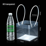 Naistep&auml;eva l&auml;bipaistev lilleline PVC kinkekarp &ndash; ruudukujuline plastikust k&auml;ekott