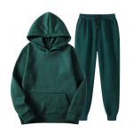 Meeste spordi&uuml;likond, kaheosaline dressikomplekt Kapuutsiga pingutusn&ouml;&ouml;riga pikkade varrukatega dressipluus elastse v&ouml;&ouml;kohaga p&uuml;kste komplekt, spordidress XXXL roheline