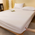 &Uuml;hev&auml;rviline pestud puuvillane voodilina kate &uuml;hiselamutele - &Uuml;heosaline madratsikaitse 120&times;200cm Fitted Sheet 3-Piece Set