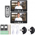 Must 7-tolline TFT Kaamera 2 Monitori Video Uksekell Intercom &Ouml;&ouml;n&auml;gemise S&uuml;steem 815m12