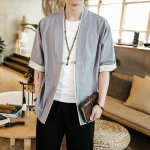 Hanfu s&auml;rk kleit meeste Jaapani kimono r&uuml;&uuml; Haori pluus Hiina stiilis kraana tikitud Tang &uuml;likond vabaaja kardigan t&auml;navar&otilde;ivad mantel M veinipunane v&auml;rv