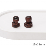 Puidust helmed Sandlipuu amulettid DIY k&auml;ev&otilde;rude, kaelakeede ja ehete valmistamiseks 15x19mm