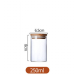 Bambusest kaanega klaaspurk Suletud kanister Toidu s&auml;ilituspudelid Mahuti lahtiste tee ja kohviubade jaoks K&ouml;&ouml;gitarvikud