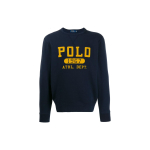 Polo Ralph Lauren Ss23 Logo T&auml;ht Number Prindiga &Uuml;mmarguse Kaelusega Pikkade Varrukatega Huppar Meeste huppar Tumesinine 710766798-001 L black