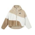 Puma mugav soe pehme kapuutsiga fliisjakk naistele lumivalge 678349-87 L