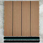 V&auml;litingimustes veekindel korrosioonivastane terrassilaudis: Paks, vastupidav aia- ja r&otilde;dukomposiitp&otilde;randakate. Straight Grain Wood 30*30*2.1cm