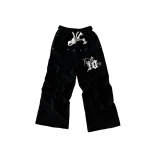 RogueWave Y2K Uued Streetwear'i dressip&uuml;ksid Meestele Naistele Joggerid Harajuku Hip Hop T&auml;hegraafika Tikandiga &Uuml;lem&otilde;&otilde;dulised P&uuml;ksid Gooti Vabaaja P&uuml;ksid XXL