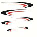 Camper RV Trailer Stripes Graphics jaoks (Kahepoolne) Vin&uuml;&uuml;lgraafikakomplekti kleebised autokleebised