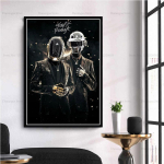 Abstraktne Daft Punk DJ Muusika T&auml;ht Kunstiteos Legend Moodne Plakati Prindid Seinakunst L&otilde;uendimaal Pilt Foto Kingitus Tuba Kodu Dekoor 20x30cm no frame gray