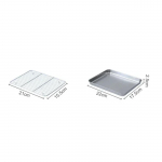 Roostevabast terasest k&uuml;psetusplaat traatrestiga Koogik&uuml;psetus-BBQ-panniplaat, plaat Ahi Brownie-rest k&uuml;psetus-r&ouml;stimis-grillit&ouml;&ouml;riist