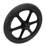 Ratastooli tagaratta vahetus t&auml;navarehv koos kruviosadega tarvikutega l&auml;bim&otilde;&otilde;t 35 cm must