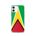 &Uuml;mbris - PIXELFORMA - iPhone 12 - Guyana lipp - T&auml;ielik kaitse - Pehme