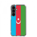 Coque T&eacute;l&eacute;phone &ndash; Samsung &ndash; Galaxy S24 Plus &ndash; Drapeau Azerba&iuml;djan &ndash; Souple &ndash; mitmev&auml;rviline