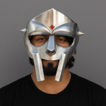 MF DOOM Mask Mad-villain Steel Face Armor Keskaegne k&auml;sitsi sepistatud mask black