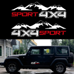 2 tk valget 4X4 m&auml;giauto kleebis graafiline vin&uuml;&uuml;l JEEP Pickup D-MAX Navara Truck Decal linnamaasturile