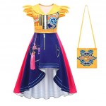 Lapsed T&uuml;drukud Anime Multikas POP Laulja Superstaar Rumi Mira Zoey Tr&uuml;kitud Volditud Volangidega Kleit Koti Komplekt Halloweeni Cosplay Kost&uuml;&uuml;mid 100Cm