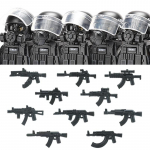 Linnapolitsei Hiina Eri&uuml;ksused Ehitusklotsid R&uuml;nnakus&otilde;dur SWAT Figuurid Gaasikaitsemask S&otilde;jalised Relvad Klotsid M&auml;nguasjad Lapsed