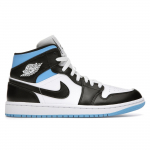 Air Jordan 1 Mid University Blue Naiste Tennised Valge Must BQ6472-102 36