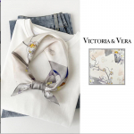 VICTORIA&VERA Elegantne tr&uuml;kitud mooruspuusilkkall 53x53 cm
