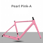BXT-135 Gravelratta raam s&uuml;sinikkiust 700C/27.5er ketaspidur s&uuml;sinikkiust gravel jalgratta raamikomplekt BXT Pearl pink Matte-58 roosa