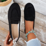 Naiste lamedad kingad K&auml;sit&ouml;&ouml; seemisnahast Ehtne nahk Mokassiinid Slip-on Mugavad lamedad kingad V&auml;litingimustes Elegantne Tennised Naistele 36