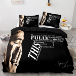 2Pac Voodipesukomplekt &Uuml;heinimese Twin T&auml;ism&otilde;&otilde;dus Queen King Suurus Tupac Amaru Shakur Voodikomplekt T&auml;iskasvanu Laste Magamistuba Tekikoti Komplektid 3D Prindiga 043 AU Single(140x210cm)