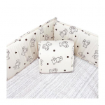 4-osaline v&otilde;revoodi pehmenduste komplekt Pehme padi Beebi v&otilde;revoodi p&otilde;rkeraud Turvaline v&otilde;revoodi vooder Voodipiirde kaitse Paksustatud voodipesu poistele ja t&uuml;drukutele H