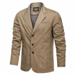 Meeste kevad-s&uuml;gis lahtine retro &uuml;hev&auml;rviline bleiser S khaki