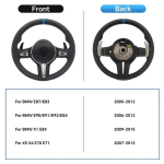 Seeria E87 E83 E90 E91 E92 E84 E84 E70 E71 jaoks Uuendatud rooliratas pooleldi Alcantara nahaga E90 Fur （airbag） must